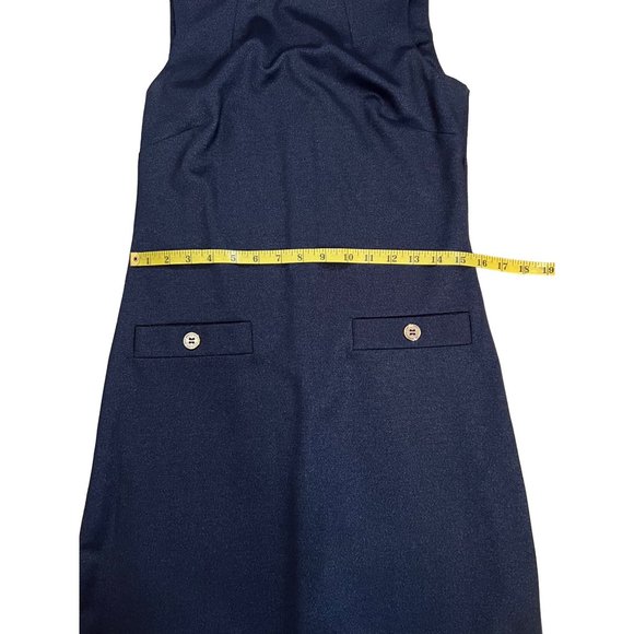 Tommy Hilfiger Classic Navy Sleeveless Sheath Dress - Picture 16 of 16